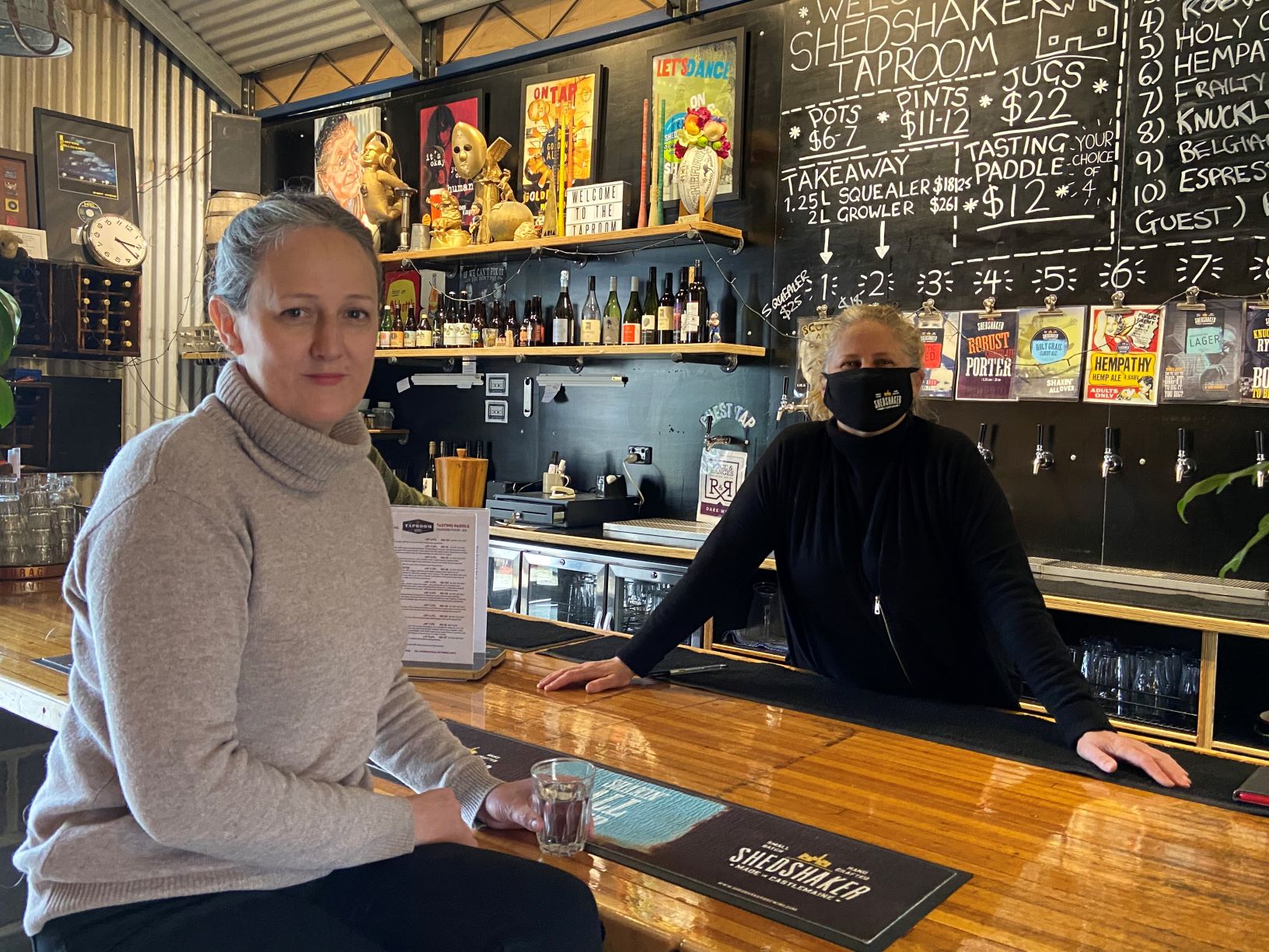 Business Mount Alexander secretary Genevieve Ward and Shedshaker Brewing operator Jacqueline Brodie-Hanns look forward to hosting the Meet the Candidates event at The Taproom.