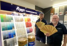 Paint the town gold! Scott Berry and Rod Entwisle of Dales Discounts are excited to be part of the Golden Ticket buy local promotion. Get in an see the local experts for all your paint and tile needs.