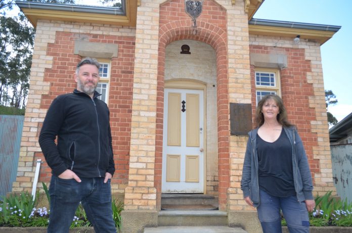 Castlemaine Cemetery Trust members Adam Perrett and Debra Tranter are thrilled to have received the funding boost to restore the Sexton's Office to its former glory.