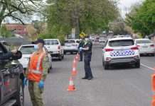 ‘Operation Guardian’ stops over Police and Army representatives were doing ID checks yesterday. Photo: Max Lesser.