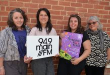 Celebrating Aussie music MainFM station manager Steph Riddel, Sponsorship and Events Manager Sue McLennan and 'OK, Boomer' presenters Grace Ernestine and Suzanne Donisthorpe invite the community to tune in and help them celebrate all things Australian music as part of the week long celebration.