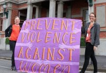 Shining a light on family violence Council staff members Mel Fowler and Sarah Gradie are getting ready to highlight the role that gender inequality plays in driving family violence during the global 16 Days of Activism Against Gender-Based Violence campaign.