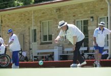 Creek rolls into action Ray Mason is pictured in action at Campbells Creek last Saturday. Photo: Max Lesser.