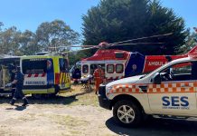 Mountain biker airlifted
