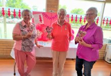 A splash of pink Some of the ladies donned pink for the occasion.
