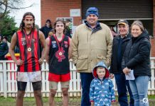 Maldon’s Ned Cameron honoured at annual memorial match Maldon's Xavior Noy was awarded the Ned Cameron Medal by the Lang Family (Ned's Family). Photo: Jason Rogers Photography
