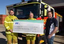 Local community groups get a welcome boost from ASQ Castlemaine CFA member Trent Dempster and Captain Terry Franklin are pictured with ASQ's Matthew Sinclair and their cheque this week.