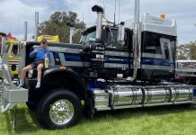 Thousands flock to Rotary Truck Show Joshua Kelly is proudly pictured with his family's HHA rig.