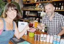 Shedshaker joins FebFast fundraising initiative for youth Jane Goodrich and Adam Perrett encourage locals to join the team at Shedshaker Brewing and take part in the FebFast fundraising challenge. Photo: Lisa Dennis.