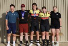 Castlemaine Cycling Club members excel at Nationals Castlemaine Cycling Club members Zaren Fong-Sutton, Jade Madden, Bryce Nicholls, Hope Harnetty and Leshae Madden are proudly pictured after their state titles success.