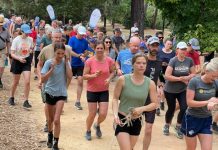 Farewell to summer The contingent of 114 runners get off to a good start last Saturday.