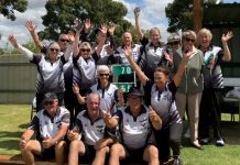 Castlemaine bowlers celebrate Midweek Pennant victory The Castlemaine Division 2 side celebrate their victory.