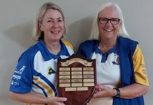 Highs and lows for Harcourt bowlers Mary-Anne Doyle and Wendy Chaplin were proud to win the Ladies Drawn Pairs event.