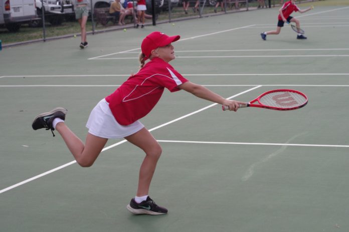 Castlemaine District Tennis Association junior players gave their all in Saturday's finals. Photo: Max Lesser.