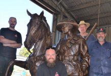 Life-size sculpture honours the fallen