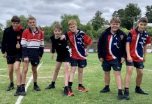 Raising funds for asthma awareness The Maldon boys are warming up for the three legged races - just some of the fun to be had at this year's RACE YA Family Fun Day in Maldon. Photo: Jade Jungwirth.