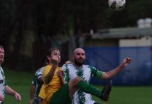 Goldfields secure wins in the wet Brodie Doyle-Jones keeping things under control in midfield. Photo: Max Lesser.
