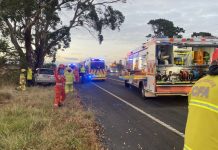 Driver airlifted to hospital