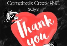 Campbells Creek FNC thanks its volunteers