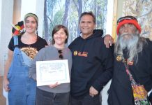 Footy legend Nicky Winmar stops over