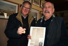 Pioneers relic recovered Castlemaine Pioneers & Old Residents Association treasurer Gary Hood and president Russell Sheehan are pictured with the medallion and some articles about the late Edward Taylor.