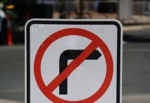 No right turn