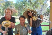 Feet tapping in gardens