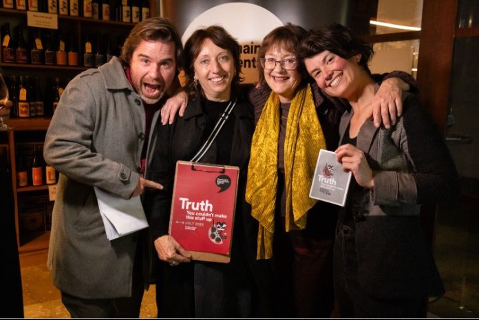 C-Doc team members Blake Curtis, Beth Knights, Claire Jager, and Alex Riches are pictured at last week's launch. Photo: Leonie Van Eyk.