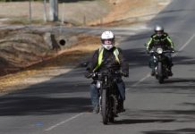 Motorcyclists roll in