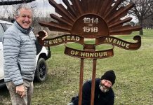 Newstead’s Avenue of Honour Local metal craftsman Andrew Kimpton of Made at Yandoit created two signs, designed in conjunction with Mark Pearse.