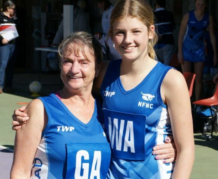 Maree Bagley and granddaughter Scarlett Ramsey are pictured making history. Photo: Mark Ramsey.