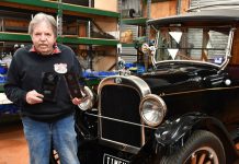 Spirited hearse competition Rod Hadfield won the Hearse Nationals with his 1922 Dodge.