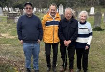Ah Hing’s memory honoured 142 years on Golden Dragon Museum research officer Leigh McKinnon, historian James Lerk, respected Bendigo Chinese cultural custodian Dennis O'Hoy AM, and author Lynne Cooper are pictured at Monday's event.