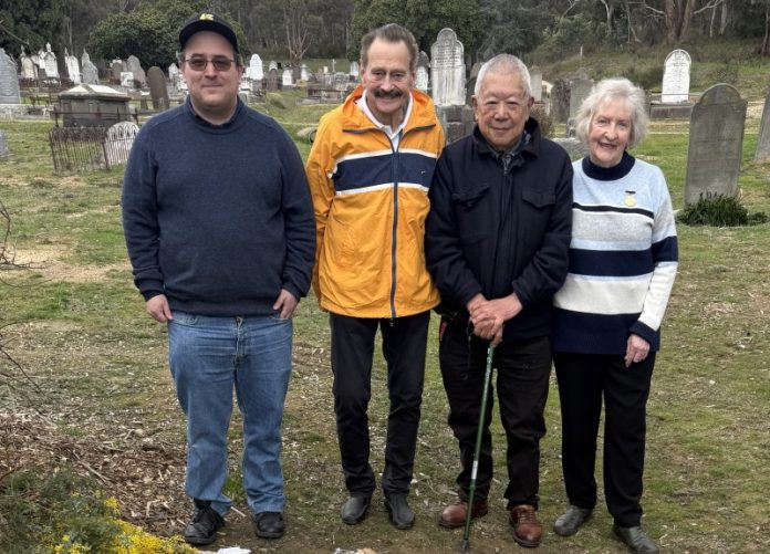 Golden Dragon Museum research officer Leigh McKinnon, historian James Lerk, respected Bendigo Chinese cultural custodian Dennis O'Hoy AM, and author Lynne Cooper are pictured at Monday's event.