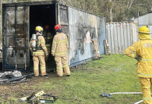 Container fire at MAAW