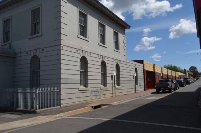 The roadworks planned for Frederick Street will come right up to the side wall of the historic bank building which originally housed the Bank of Australasia and later ANZ Bank.