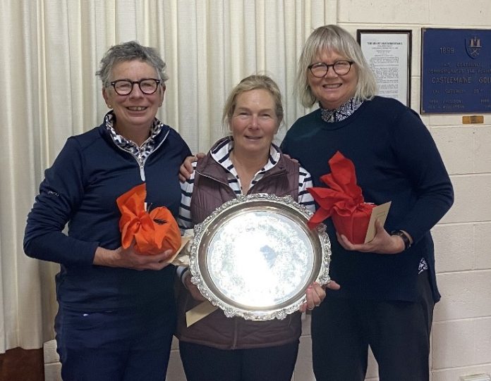 Winners of the Milford Salver Genevieve Cantwell, Helenmary McLeod and Jane Anderson.