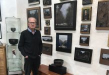 Framed and Fired A series of paintings titled 'Borders' by former Maryborough art teacher Wesley Lancaster (pictured) provides a stunning feature to this show.