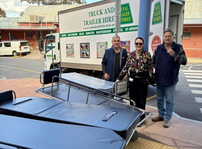 Four surplus patient trolleys from Dhelkaya Health have been donated to Rotary’s Donations In Kind (DIK) Warehouse in Footscray.