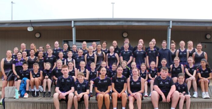The CDNA Junior Development Squads are pictured at their home tournament earlier this year. The squads are a fantastic pathway for netballers wanting to take their skills to the next level.