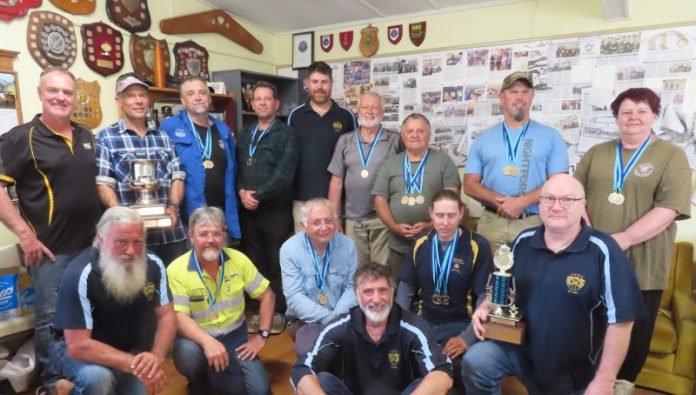 Castlemaine Rifle Club's annual Invitational Prize Meeting drew a great field. The happy range and aggregate winners are pictured following the event.