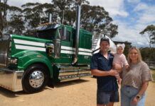 A proud tradition of trucking Campbells Creek truckie Bradley McLean, partner Kadesha and their daughter Billie are looking forward to this weekend's event.