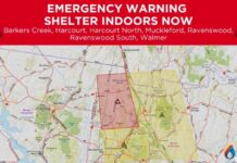 Ravenswood South Fire: Community members urged to take shelter