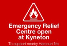Emergency Relief Centres opened in Kyneton and Bendigo