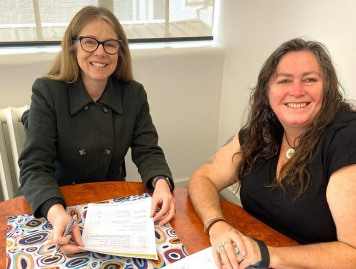 Mount Alexander Shire Council Director Healthy Communities, Lisa Knight, and Nalderun CEO Kathryn Coff.