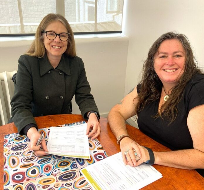 Mount Alexander Shire Council Director Healthy Communities, Lisa Knight, and Nalderun CEO Kathryn Coff.