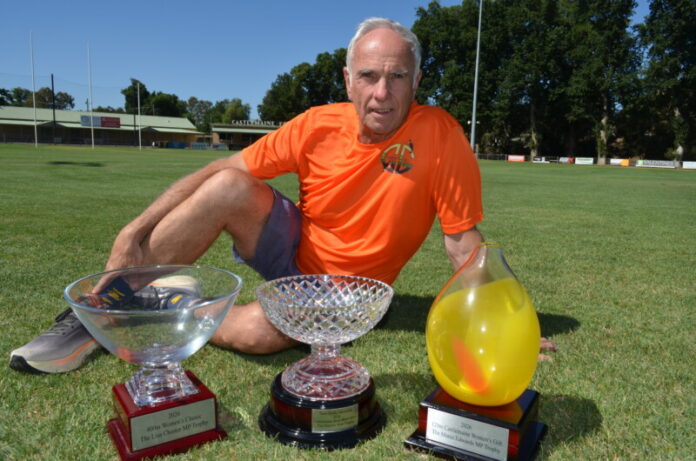 Castlemaine Gift organiser Darryl Nettleton is pictured with some of the incredible prizes which will be up for grabs this Sunday. Photo: Lisa Dennis.