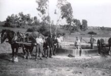Maldon’s 60th Anniversary Celebration Cyanide workers at South German Mine, a part of the Maldon Historic Reserve (photo courtesy Maldon Museum and Archives Assoc.)