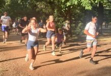 Park runners beat the heat