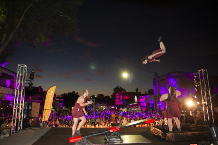 Local and international performers took to the air. Photo: Shane Carey.